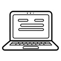 Sleek online questionnaire outline icon for digital surveys. vector