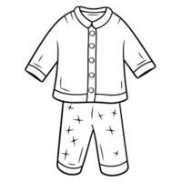 Cozy pajamas outline icon for sleepwear designs. vector