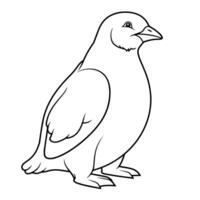 outline icon of a penguin, suitable for diverse design projects. vector