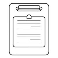Simple questionnaire outline icon for surveys and forms. vector