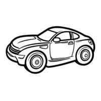 Dynamic race car outline icon for speed enthusiasts. vector