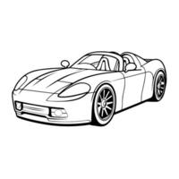 Dynamic race car outline icon for speed enthusiasts. vector