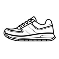 contorno icono de un corriendo zapato, ideal para Deportes diseños vector