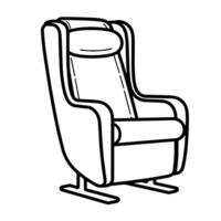 contorno icono de un asiento en un avión, ideal para viaje diseños vector