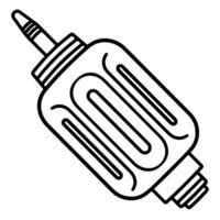 Tighten designs with a screwdriver outline icon, perfect for DIY projects. vector