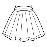 Elevate fashion with a skirt outline icon, perfect for stylish designs. vector