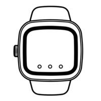 Stay connected with a smartwatch outline icon, perfect for tech-savvy designs. vector