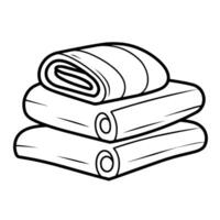 outline icon of a spa towel, perfect for wellness designs. vector