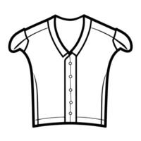 Clean outline icon of a shirt, perfect for fashion designs. vector