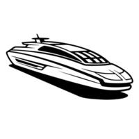 Cruise through designs with a speed boat outline icon, perfect for marine themes. vector