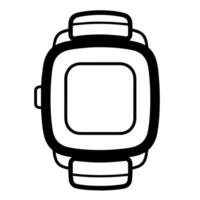 Stay connected with a smartwatch outline icon, perfect for tech-savvy designs. vector