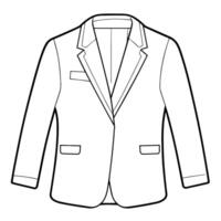 illustration of a suit outline icon, suitable for fashion and business designs. vector