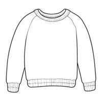 ilustración de un suéter contorno icono, Perfecto para invierno Moda diseños vector