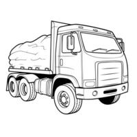 Simplistic truck outline icon for transportation designs. vector