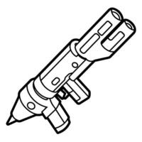 outline icon of a water gun for summer designs. vector