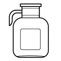 refrescante agua jarra icono. limpiar contorno ilustración. vector