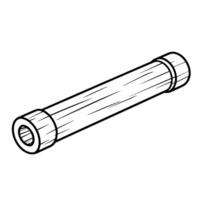 rústico contorno icono de un de madera tubo, Perfecto para Clásico diseños vector