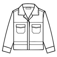 outline icon of workwear for industrial designs. vector