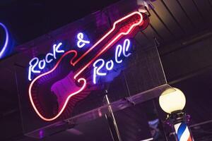 Rock roll neon sign photo