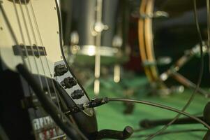 Detail of an acoustic bass photo