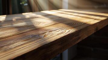 Potted Plant on Wooden Table photo