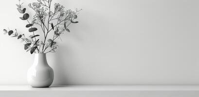 Vase With Plant on Ledge photo