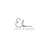Elisa name signature logo design vector