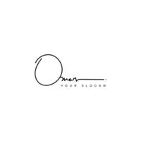 Omar name signature logo design vector