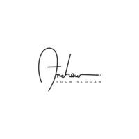 Andrew name signature logo design vector