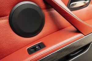 Speaker grill sport car interior photo