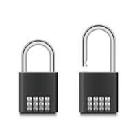 Padlock combination design isolated on white background. Illustration EPS 10. vector