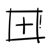 icon add hand draw style vector