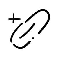 add link icon hand draw style black color vector