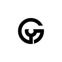 Alphabet Initials logo GY, YG, G and Y vector