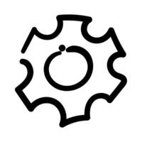 setting icon hand draw style black color vector