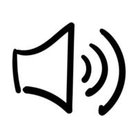 volume icon hand draw style black color vector