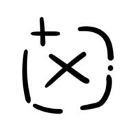 add variable icon hand draw style black color vector