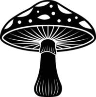 Mushroom silhouette illustration design vector