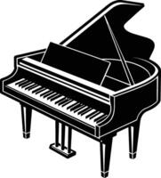 piano silueta ilustración diseño vector