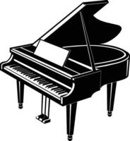 piano silueta ilustración diseño vector