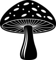 Mushroom silhouette illustration design vector