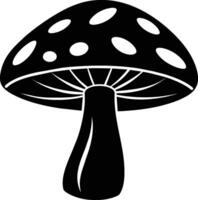 Mushroom silhouette illustration design vector