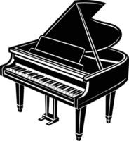 piano silueta ilustración diseño vector