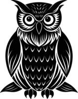 Owl silhouette illustration design vector