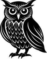 Owl silhouette illustration design vector