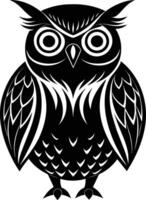 Owl silhouette illustration design vector