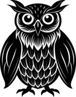 Owl silhouette illustration design vector