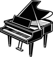 piano silueta ilustración diseño vector