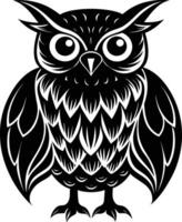 Owl silhouette illustration design vector