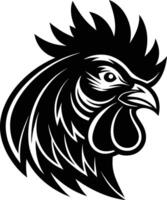 gallo cabeza silueta ilustración diseño vector